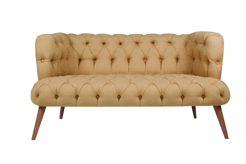 Canapea fixă 2 locuri West Monroe, Diverse culori, 140x75x76 cm - Milky brown