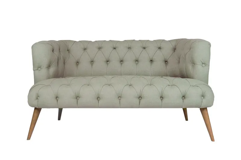 Canapea fixă 2 locuri West Monroe, Diverse culori, 140x75x76 cm - Gri