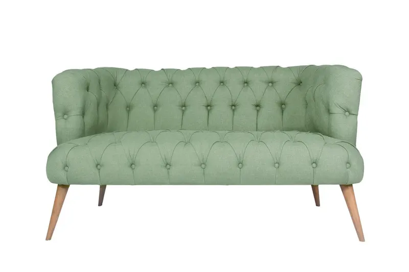 Canapea fixă 2 locuri West Monroe, Diverse culori, 140x75x76 cm - Petrol green