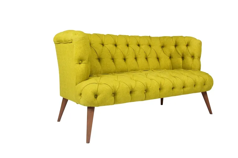 Canapea fixă 2 locuri West Monroe, Diverse culori, 140x75x76 cm - Pistachio green