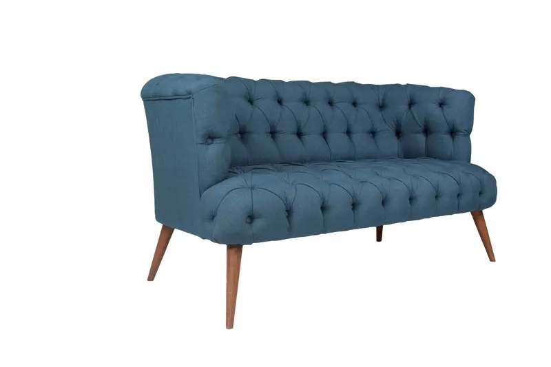 Canapea fixă 2 locuri West Monroe, Diverse culori, 140x75x76 cm - Night blue