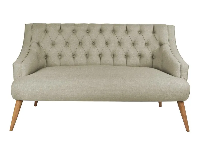 Canapea fixă 2 locuri Lamont, Diverse culori, 140x74x80 cm - Gri