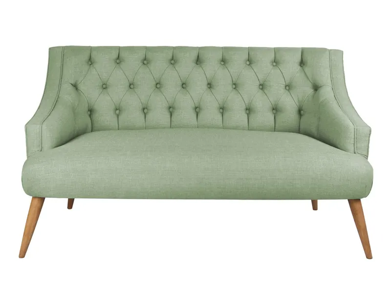 Canapea fixă 2 locuri Lamont, Diverse culori, 140x74x80 cm - Petrol green
