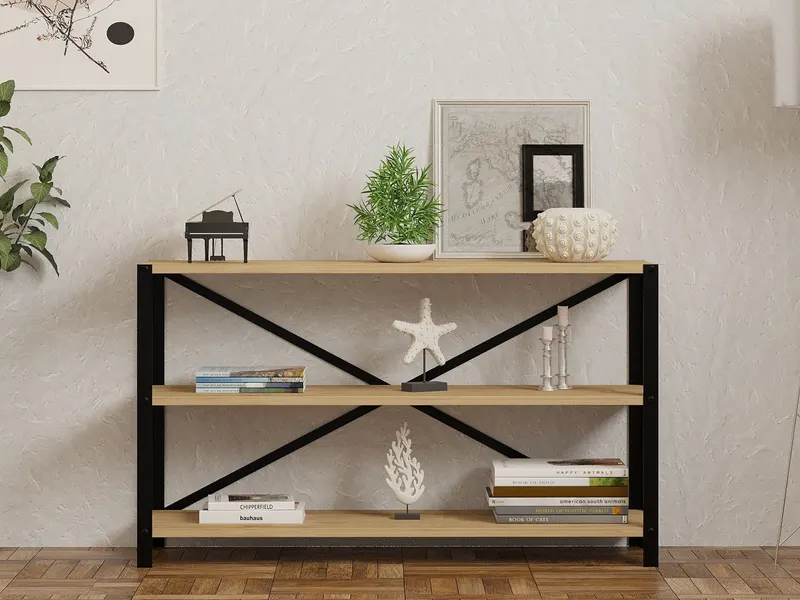 Bibliotecă Derby, Diverse culori, 103x30x60 cm - Sapphire