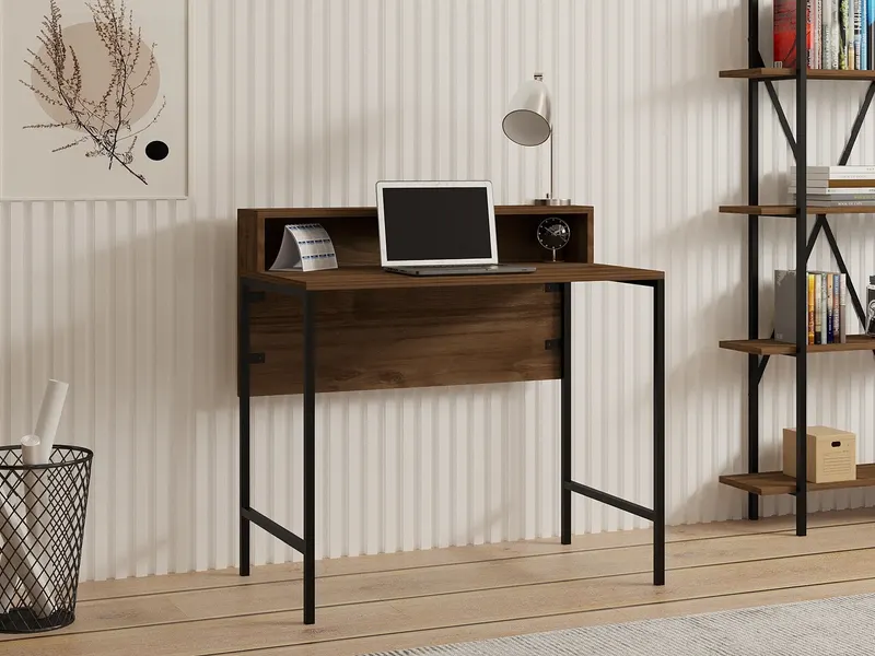 Birou Uso, Diverse culori, 90x50x75 cm - Nuc - Negru