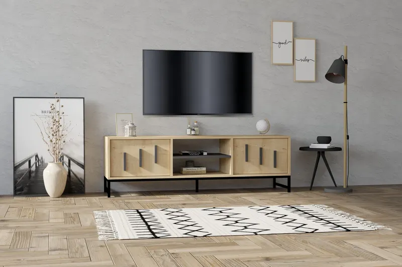Comodă TV Shape, Diverse culori, 160x40x50 cm - Stejar safir