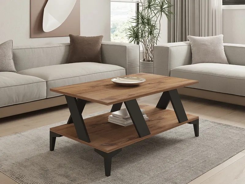 Măsuță de cafea Tabla, Diverse culori, 100x60x40 cm - Antracit - Pin atlantic