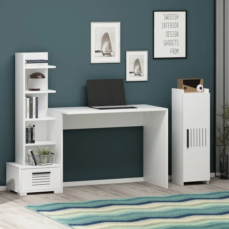 Birou Dawn, Diverse culori, 120x60x72 cm - Alb