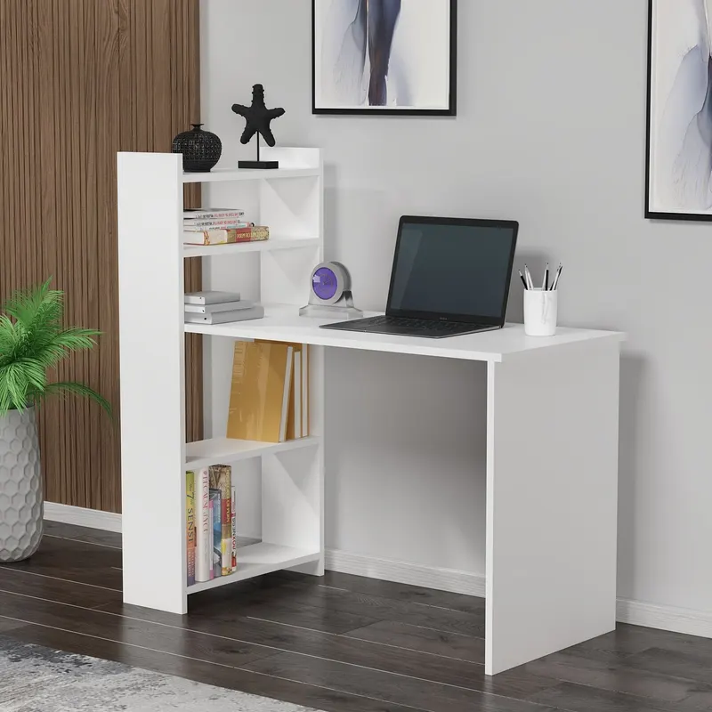 Birou Enna, Diverse culori, 110x50x110 cm - Alb