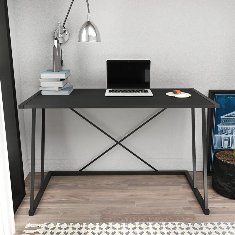 Birou Adelaide, Diverse culori, 114x60x75 cm - Negru - Antracit