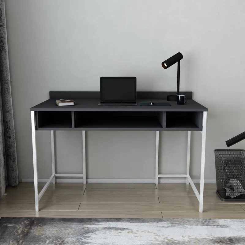 Birou Alma, Diverse culori, 120x60x75 cm - Alb - Antracit