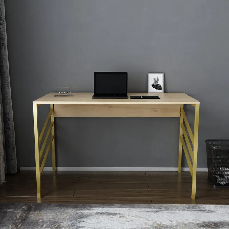 Birou Josephine, Diverse culori, 120x60x75 cm - Auriu - Stejar