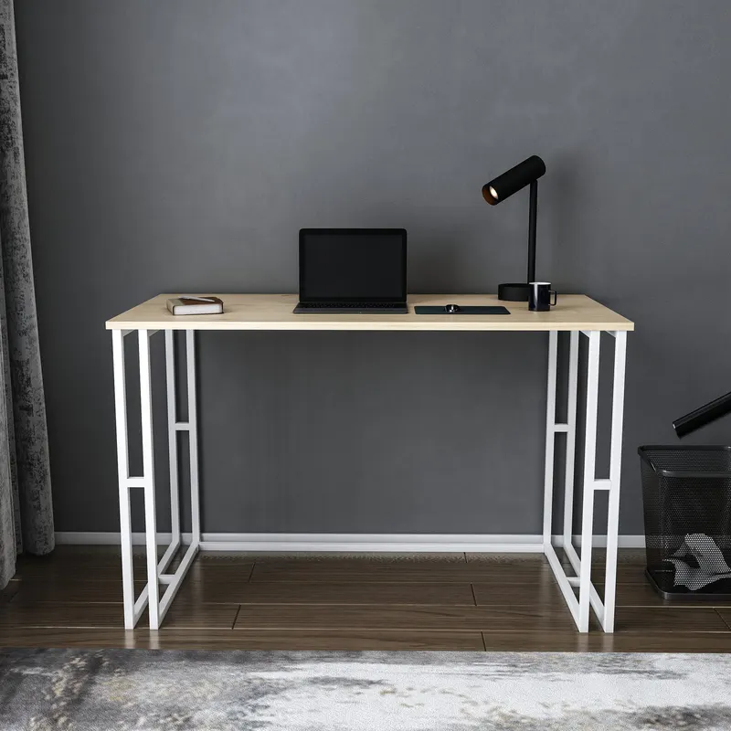 Birou Kane, Diverse culori, 120x60x75 cm - Alb - Stejar