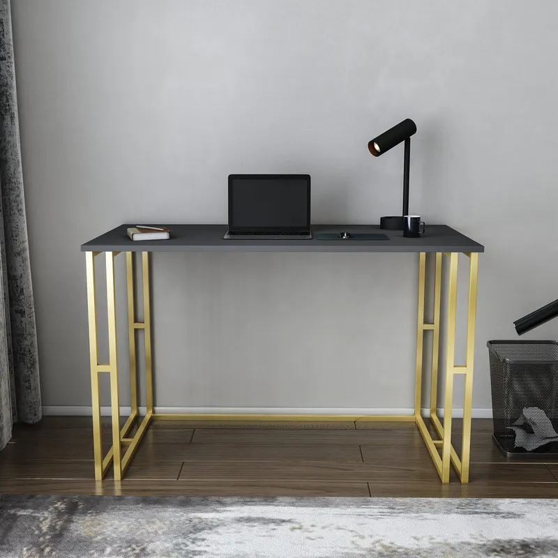 Birou Kane, Diverse culori, 120x60x75 cm - Auriu - Antracit