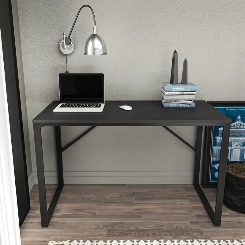 Birou Layton, Diverse culori, 120x60x74 cm - Negru - Antracit