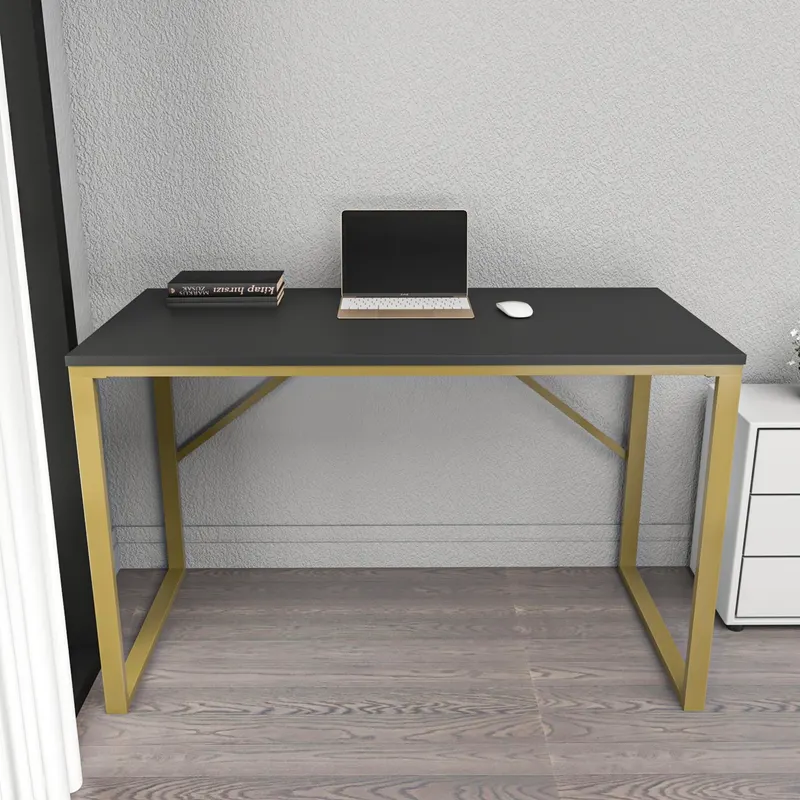 Birou Layton, Diverse culori, 120x60x74 cm - Auriu - Antracit