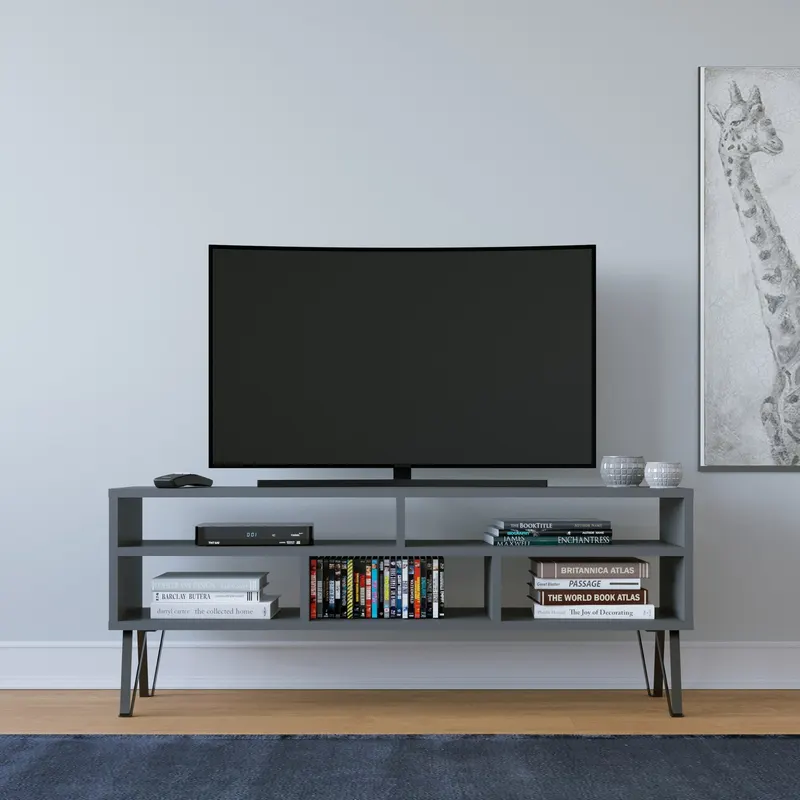 Comodă TV Ebuda, Diverse culori, 120x25x47 cm - Antracit