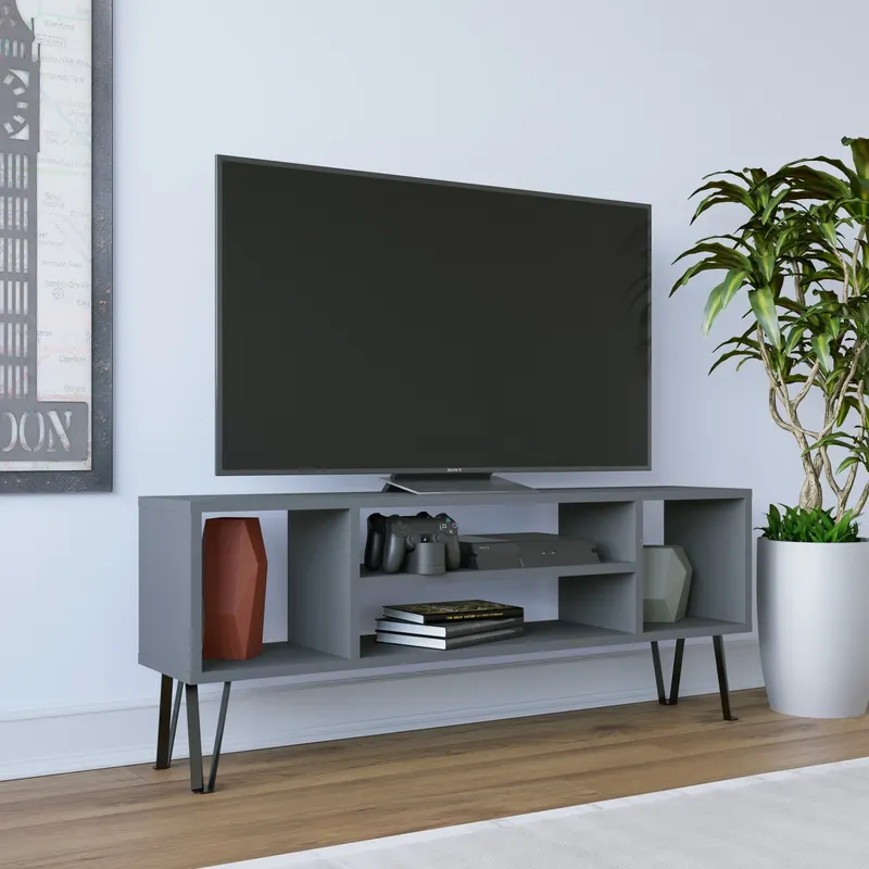 Comodă TV Garvin, Diverse culori, 120x25x47 cm - Antracit