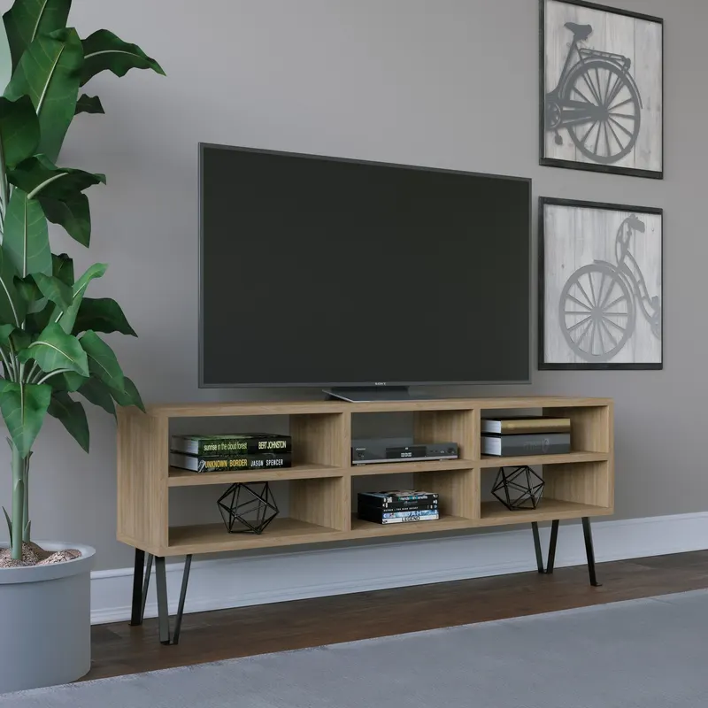 Comodă TV Judd, Diverse culori, 120x25x47 cm - Stejar - Stejar