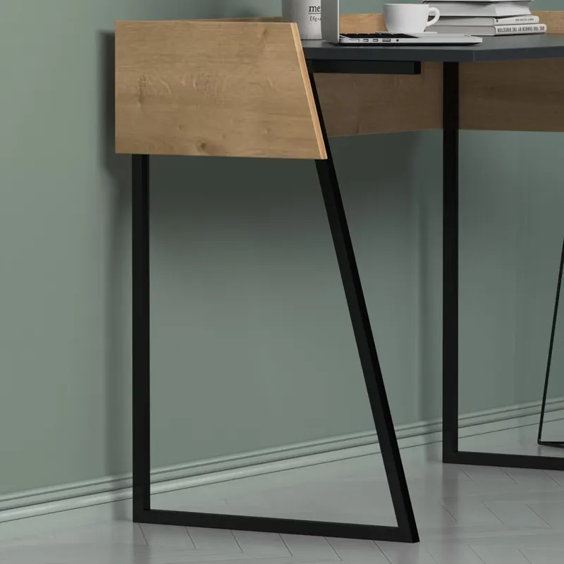 Birou Rone, Diverse culori, 104x57x78 cm - Antracit - Stejar