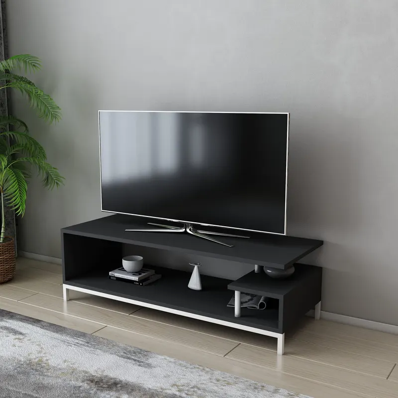Comodă TV Reilly, Diverse culori, 120x45x38 cm - Alb - Antracit