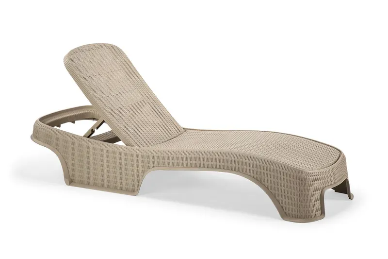 Șezlong Royal Rattan, Diverse culori, 197x70x36 cm - Desert beige