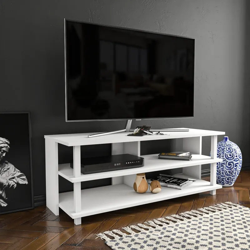 Comodă TV Pueblo, Diverse culori, 120x45x47 cm - Alb