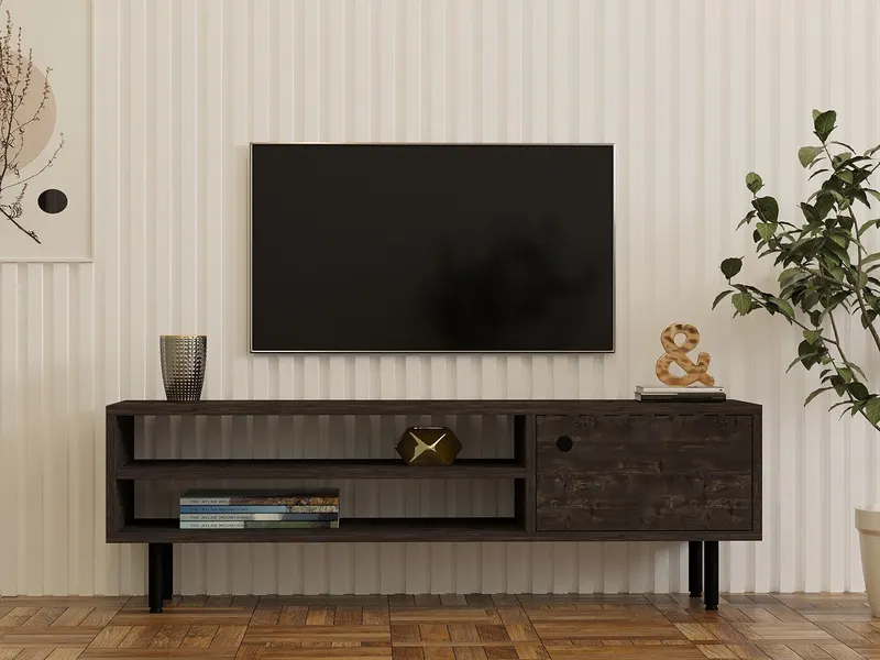 Comodă TV Avila, Diverse culori, 120x30x38 cm - Antracit