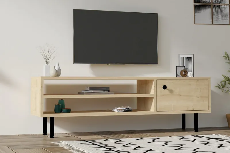Comodă TV Avila, Diverse culori, 120x30x38 cm - Stejar safir