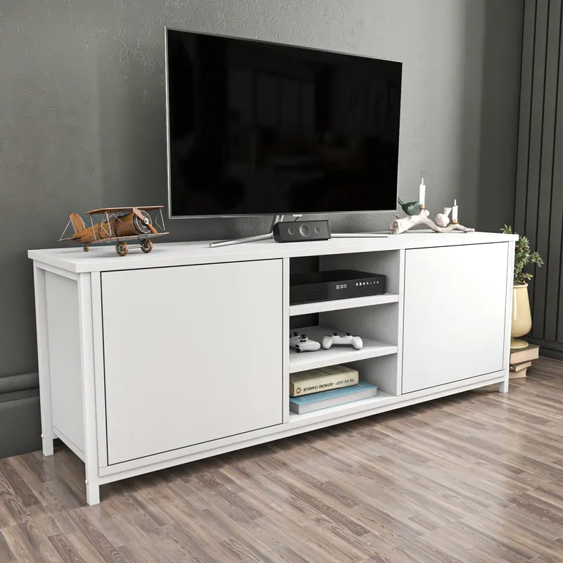 Comodă TV Otis, Diverse culori, 140x35x51 cm - Alb