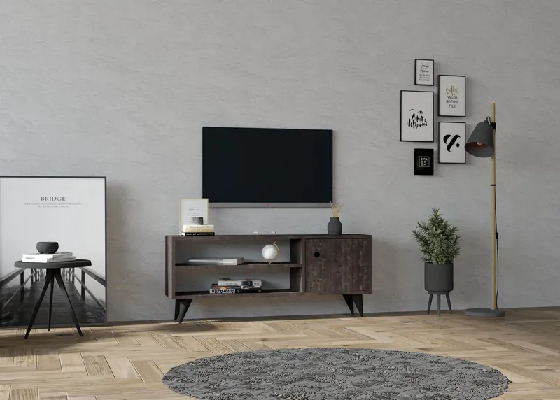 Comodă TV Jena, Diverse culori, 120x29x50 cm - Antracit