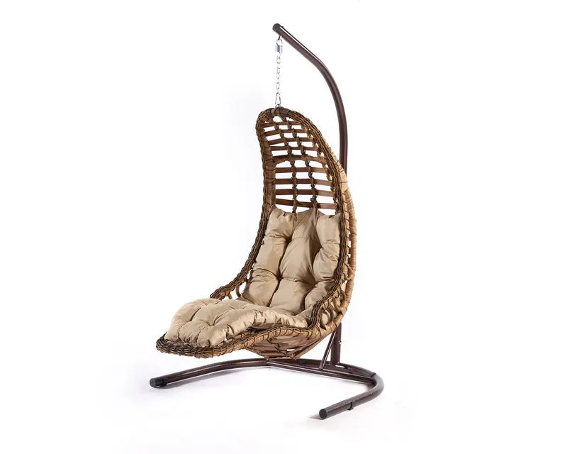 Balansoar de grădină Bodrum, Diverse culori, 120x106x214 cm - Maro