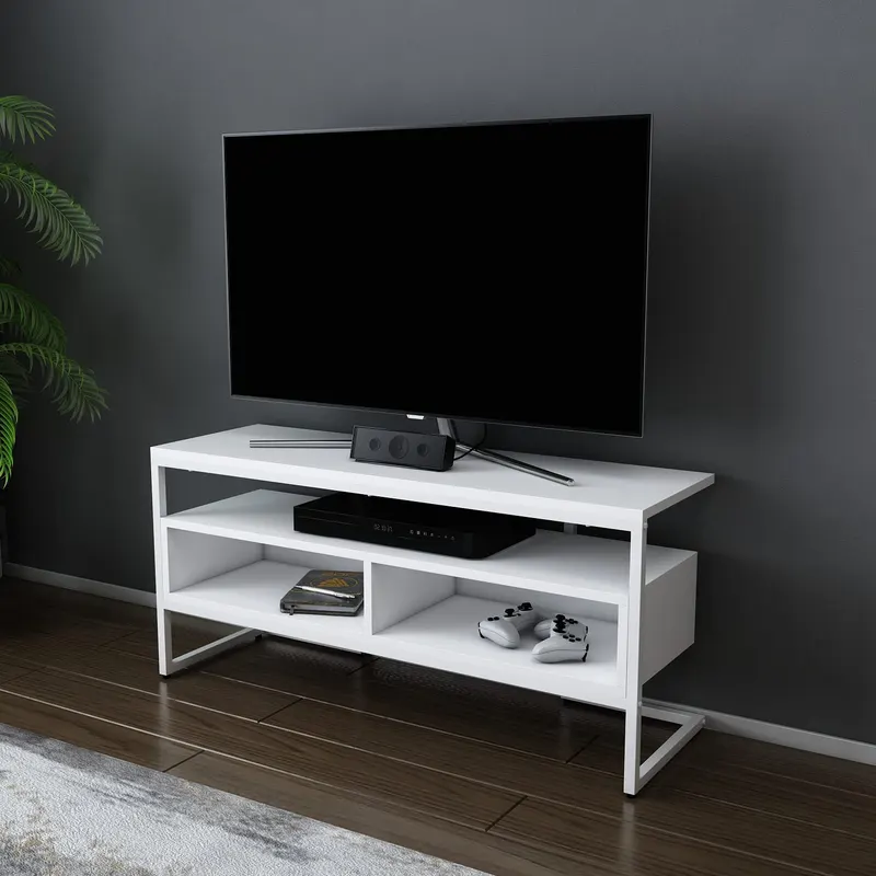 Comodă TV Merrion, Diverse culori, 110x35x50 cm - Alb