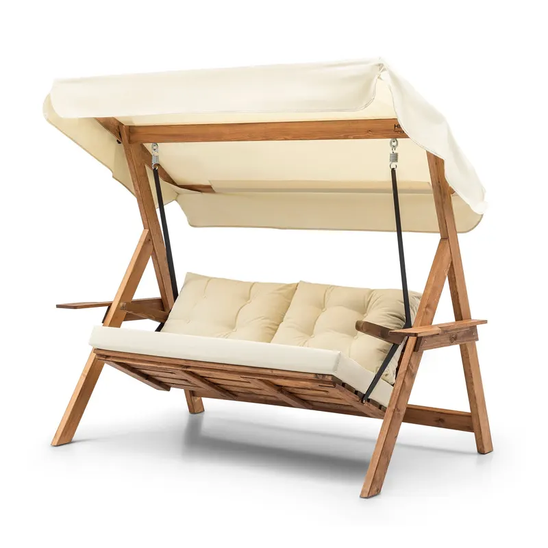 Balansoar de grădină Galata Swing S3, Diverse culori, 150x58x195 cm - Crem