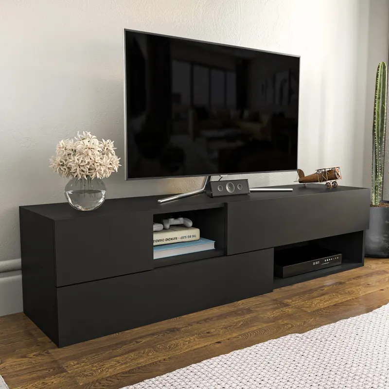 Comodă TV Morton, Diverse culori, 160x38x40 cm - Antracit