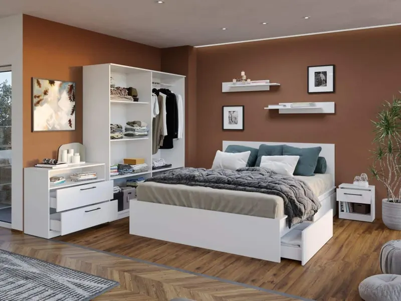 Pachet Mobila Dormitor + Living Alb — imaginea 3