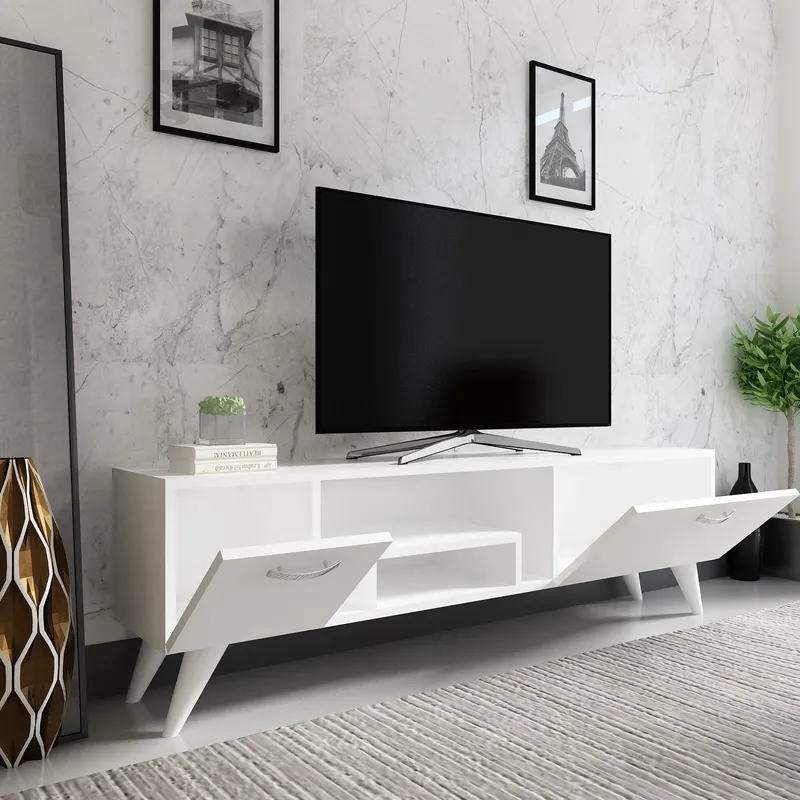 Comodă TV Irma, Diverse culori, 150x30x42 cm - Alb