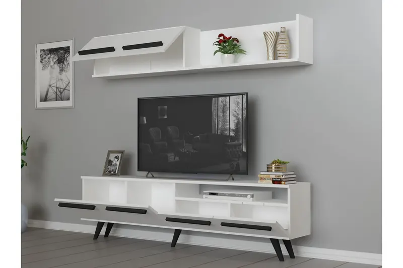Comodă TV Mono, Diverse culori, 180x30x46 cm - Alb