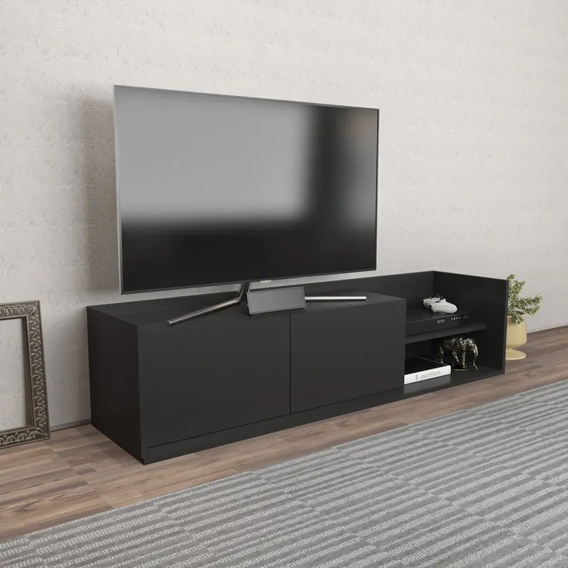 Comodă TV Krog, Diverse culori, 160x35x37 cm - Antracit