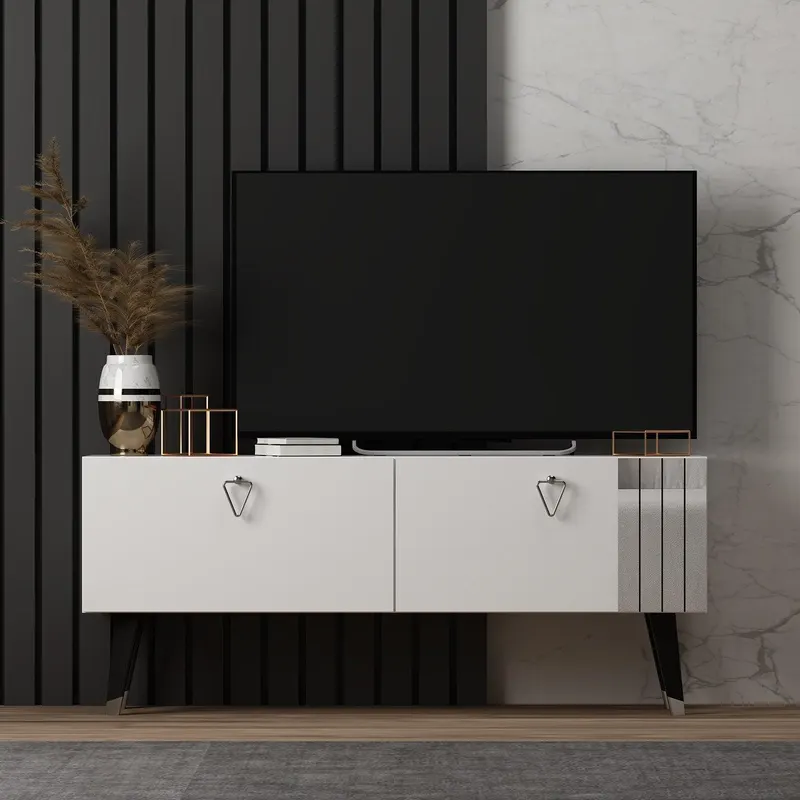 Comodă TV Tarab, Diverse culori, 120x30x50 cm - Alb