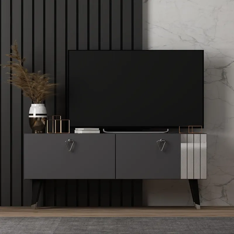 Comodă TV Tarab, Diverse culori, 120x30x50 cm - Antracit
