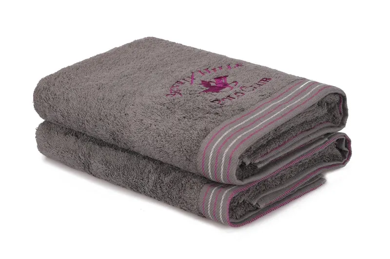 Set prosoape de baie 2 bucăți 405, Diverse culori, Diverse dimensiuni - Gri închis / 70x140 cm