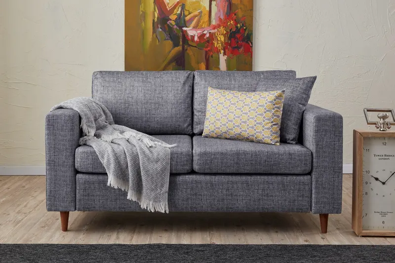 Canapea fixă Step, Diverse culori, Diverse configurații, Diverse dimensiuni - Gri / 2 locuri / 154x83x86 cm