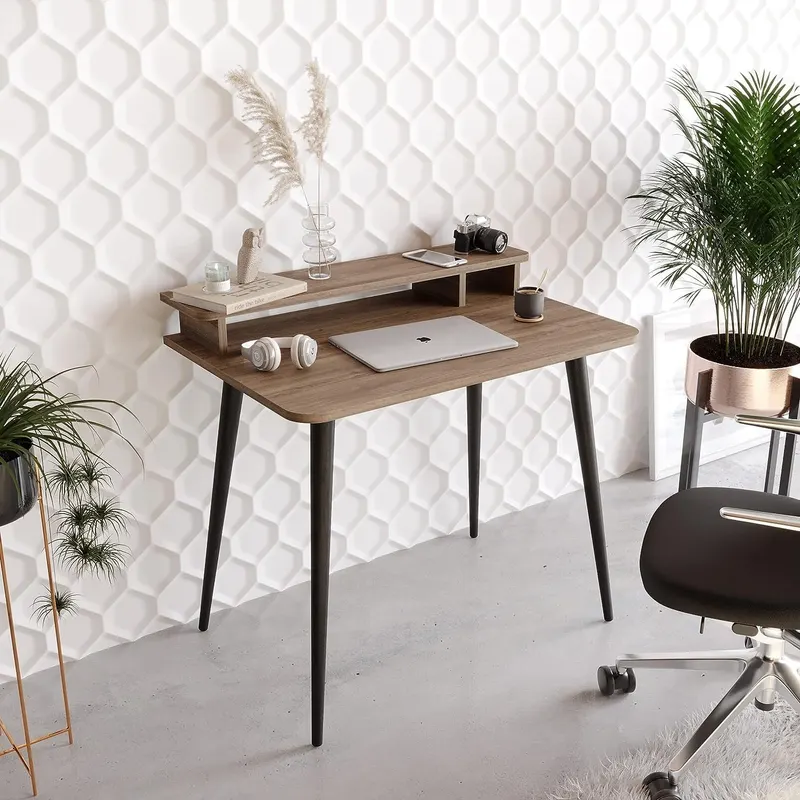 Birou Delux, Diverse culori, Diverse dimensiuni - Nuc / 90x75x63 cm