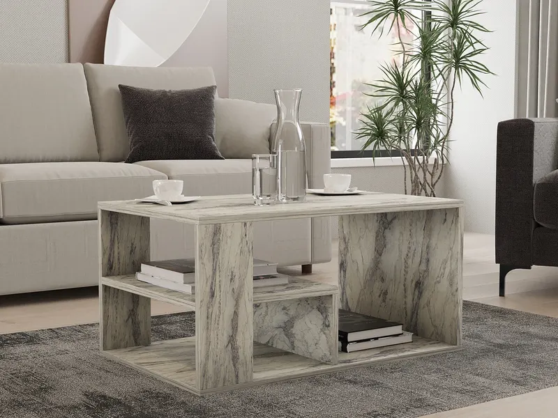 Măsuță de cafea Eros, Diverse culori, Diverse dimensiuni - Freesia marble / 80x50x40 cm