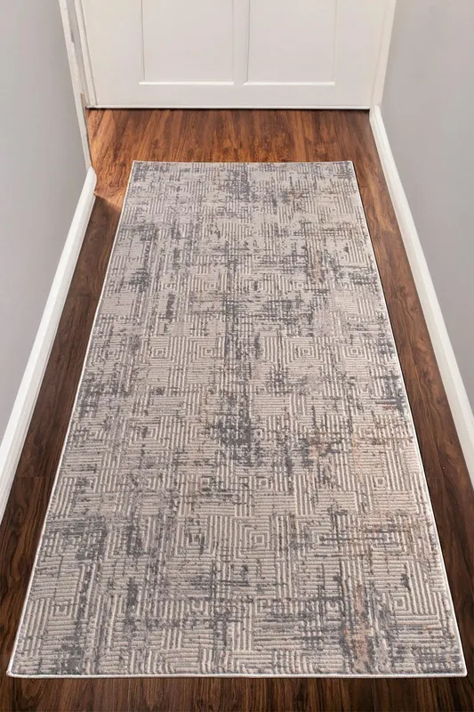 Covor Motto 4481, Diverse culori, Diverse dimensiuni - Gri / 100x500x1 cm