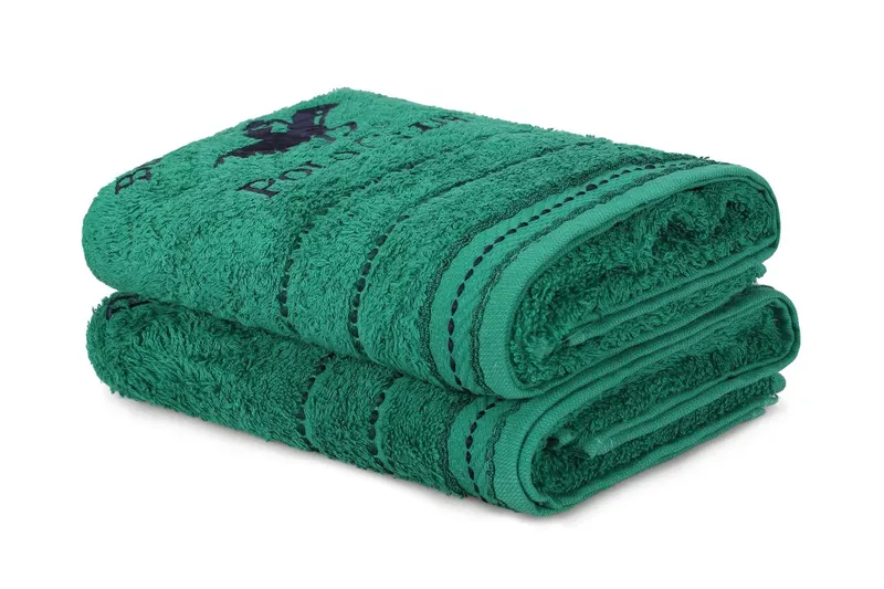 Set prosoape de baie 403, Diverse culori, Diverse configurații, Diverse dimensiuni - Verde / 2 bucăți / 50x90 cm