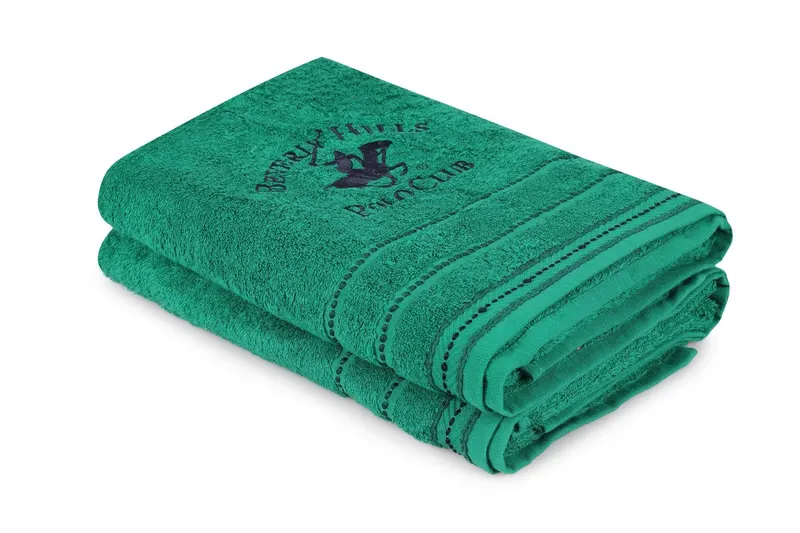 Set prosoape de baie 403, Diverse culori, Diverse configurații, Diverse dimensiuni - Verde / 2 bucăți / 70x140 cm
