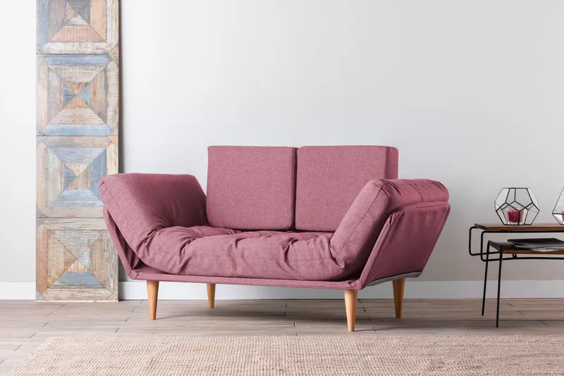Canapea extensibilă 3 locuri Nina, Diverse culori, 120x60x40 cm - Roșu