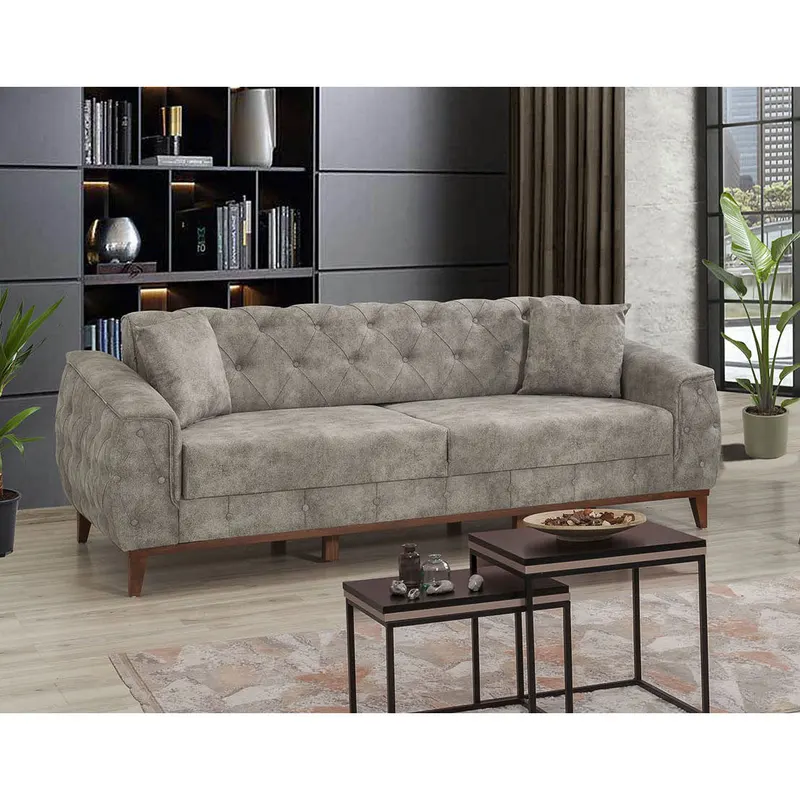 Canapea extensibilă 3 locuri Marta, Diverse culori, 225x94x85 cm - Gri închis